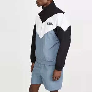 Athletic Windbreaker <b>Short</b> Set Men Lightweight Breathable Quick Dry Workout Running Two Piece Outfit - Product Image 3