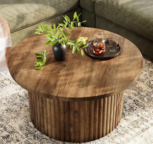 Creative Design Hot Sale Sizes 31.5" Vintage Brown Coffee Table Farmhouse Center Table Engineered Mango Wood Coffee Table - Product Image 3