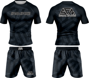 Men's BJJ No Gi Compression Set with Rash Guard and Fight Shorts for MMA Gym Workout and Training Use - Product Image 6