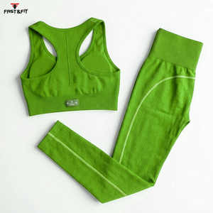 Nouveautés : Ensemble de sport pour femme de haute qualité, personnalisé, comprenant un legging de yoga et un soutien-gorge de sport, à compression, taille haute, séchage rapide, respirant, taille moyenne - Product Image 6