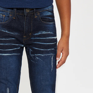 Stylish Design For Bulk Buyers / Custom Logo <b>Denim</b> <b>Material</b> Jeans For Boys With Side Button Closure And Durable / Soft <b>Material</b> - Product Image 3