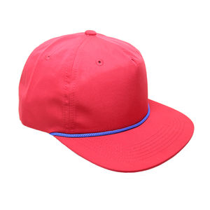 Gorra de 5 Paneles con Cierre a Presión, Diseño Personalizado con Logotipo, Ligera, Impermeable, de Nailon, con Parche Tejido con Cuerda, de Alta Calidad, al por Mayor - Product Image 3
