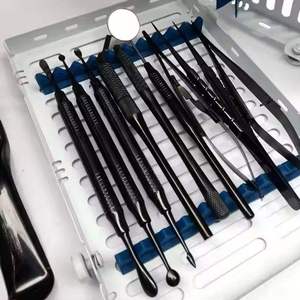 ชุดเครื่องมือผ่าตัดทางทันตกรรมคุณภาพสูง MEDZORA SURGICAL สำหรับการผ่าตัดปริทันต์  ทำจากเหล็กกล้าไร้สนิมเคลือบสีดำ - Product Image 5