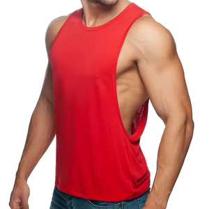 <b>Mens</b> Solid Sleeveless Tank Top Lightweight Breathable Fitness Gym <b>Vest</b> Summer <b>Running</b> Athletic Activewear Custom Printing Ready - Product Image 4