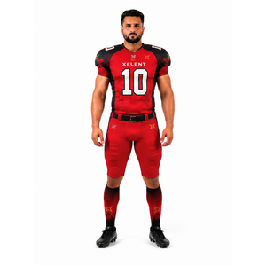 Uniforme de football américain sublimé personnalisé pour hommes, ensemble de jeu en polyester et élasthanne, pantalon à motif drapeau, 5XL, OEM, marque privée - Product Image 1