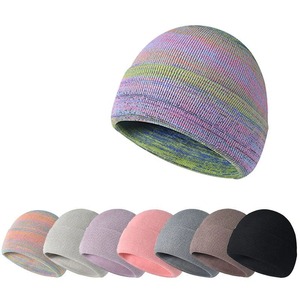 Unisex Camouflage Beanie Hat 100% Polyester Flat Knitted Outdoor Casual <b>Winter</b> <b>Cap</b> 56-58CM - Product Image 2