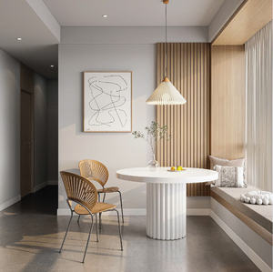 Mesa de Centro de Concreto con Patas de Madera Sólida, Moderna y Duradera para Sala de Estar y Oficina 2026 - Product Image 4