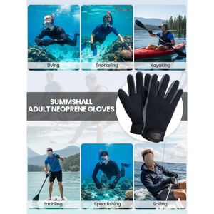 Guantes de Buceo de Alta Elasticidad de 3 mm con Costuras Cosidas a la Vista y Aislamiento para Exploración en Aguas Profundas y Natación en Agua Fría - Product Image 6