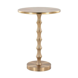 Table d'appoint décorative moderne en aluminium avec étagères en verre trempé, table d'appoint pour salon - Product Image 5
