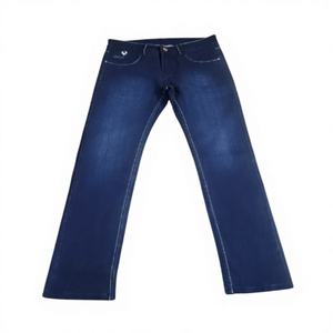 กางเกงยีนส์เดนิมทรงสลิมฟิตสีน้ำเงินเข้มคลาสสิกสำหรับผู้ชาย ผลิตจากผ้าคอตตอนผสมพรีเมียมที่ยืดหยุ่นได้ เพื่อความสบายและความยืดหยุ่นที่ดีขึ้น - Product Image 1