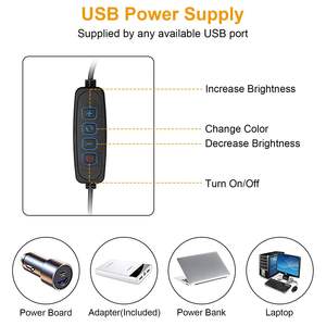 Adjustable <b>LED</b> Desk Lamp with Clamp Swing Arm & 360 Rotation 3 Modes & 10 Brightness Levels <b>Reading</b> Table <b>Light</b> - Product Image 5