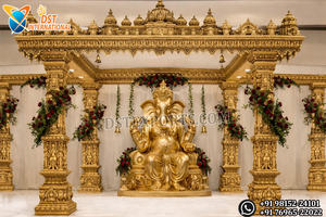Mandap Balaji Mataji Manavarai del Sur de la India, Mandap de Boda Tamil Personalizado en EE. UU., Compre un Mandap Dorado para Bodas Hindúes en EE. UU. - Product Image 6