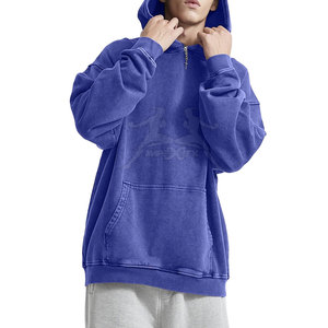 Sweats à capuche délavés à l'acide, séchage rapide, respirants, impression de logo personnalisée, sweats à capuche délavés à l'acide de haute qualité - Product Image 4