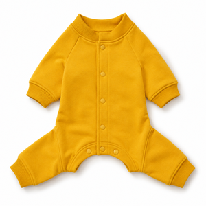Cute Solid Yellow Fleece Hoodie for Dogs Comfortable All Seasons Pet <b>Clothes</b> - Product Image 4
