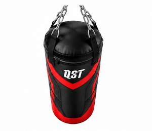 Saco de Boxeo Personalizado de Alta Resistencia, Relleno de Arena, de Cuero PU, Colgante, Negro y Rojo, Equipo de Gimnasio para Adultos, Kickboxing - Product Image 6