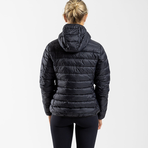 Blouson Bomber Matelassé Léger et Respirant de Haute Qualité pour Femme Grande Taille, Style Vintage Délavé, avec Fermeture Éclair et Capuche - Product Image 2
