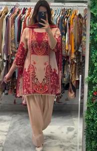 Conjunto de Kurta y Palazzo de Algodón con Estampado Étnico para Mujer, Estilo Romano, Ideal para Fiestas, a Bajo Precio - Product Image 4