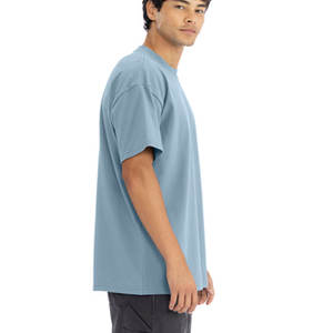 Camisetas Personalizadas con Cuello Redondo, Camisetas Premium para Hombre, Suaves y Ajustadas, Color Azul Cielo Sólido, Camiseta Casual y Elegante para Hombre y Mujer - Product Image 3