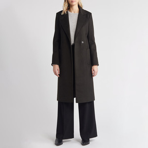 Nouvelle Trench-Coat Long en Laine pour Femme, Col Revers, Ceinturé, Couleur Unie, Manteau d'Hiver Chaud, Vêtement d'Extérieur pour Dames - Product Image 1