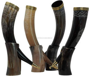 Tasse à corne à boire Viking personnalisable de qualité supérieure du concessionnaire fait à la main classique chaud pour tasses pour les fêtes Logo personnalisé - Product Image 1