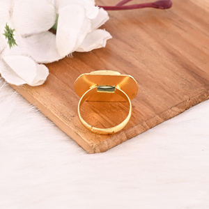 Fashion Hydro Gemstone <b>Brass</b> Gold Plated Handmade Stylish <b>Ring</b> for Women - Product Image 5