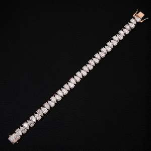 Pear Cut Moissanite Freshwater Pearl Luxury Tennis Bracelet 925 Silver <b>Bangle</b> Rose Gold Plated Claw <b>Set</b> Jewelry Gift - Product Image 3