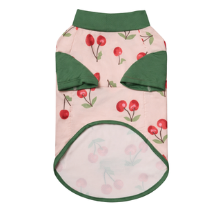 T-shirt de protection solaire pour chien, imprimé cerises, léger, anti-UV, été, doux, extensible et respirant - Product Image 4