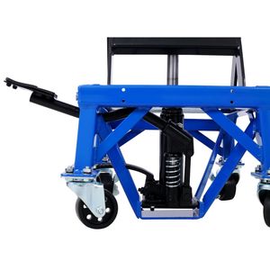 Elevador Hidráulico Tipo Tijera para Motocicletas, Color Azul, Capacidad 300 Libras, para Motos Pequeñas con Ruedas de Apoyo - Product Image 6