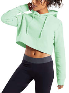 Sweat à capuche noir tendance pour femme, 100 % coton tricoté, respirant, avec fermeture éclair frontale, prix de gros abordable, style actuel - Product Image 5