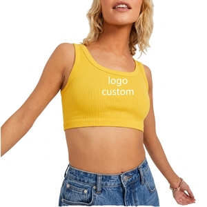 Custom <b>Women</b> Wide Strap Tank Top Ribbed Cotton Stretch <b>Sleeveless</b> Summer <b>Shirt</b> Wholesale Private Label Supplier - Product Image 1