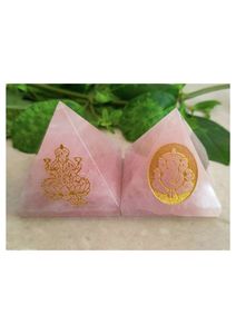 Pyramide gravée en quartz rose en gros – Baguette de cristal naturel pour la purification énergétique et l'équilibrage des chakras - Product Image 2