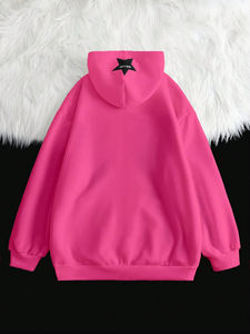 เสื้อสเวตเชิ้ตแขนยาวพิมพ์ลายตัวอักษรด้านหน้ามีฮู้ดสำหรับผู้หญิงฤดูใบไม้ผลิ/ฤดูใบไม้ร่วง - Product Image 2