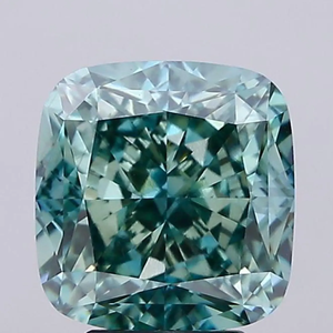 Diamante verde de fantasía de corte cojín premium, cultivado en laboratorio, piedra suelta para la fabricación de joyas. - Product Image 1