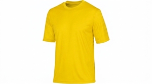 T-shirt pour homme, rouge uni, manches courtes, col rond, coupe classique, toutes saisons, 100% polyester, séchage rapide, teinture unie - Product Image 2
