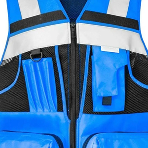 High Visibility Reflective Safety Vest Strong Protection Work <b>Jacket</b> with Strip for Personal Security & Construction <b>Workers</b> - Product Image 5