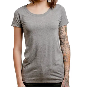OEM Organic Blend Women's Cotton Crop <b>T</b> <b>Shirt</b> Breathable Quick Dry Short Sleeve Casual Tee Crew Neck Summer Gym Top - Product Image 3