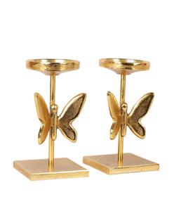 Modern Luxury Gold Metal Butterfly Candle Holder Set for Wedding Centerpiece & Home Decor - Product Image 4