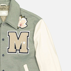 Wholesale Varsity <b>Jacket</b> Chenille Embroidery <b>Men</b> College Leather Sleeves Custom <b>Baseball</b> <b>Jacket</b> <b>Men</b> - Product Image 3