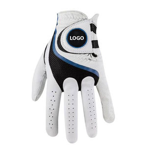 Gray Goatskin Leather Golf Glove Right Hand Non-Slip Breathable Adjustable Wrist <b>Strap</b> Men Sports Model DARIB IMPEX Pull-On - Product Image 4
