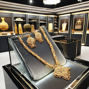 Juego de Joyería Largo Chapado en Oro de 14K, 18K, 24K al por Mayor, Juego de Joyería Largo Tradicional, Juego de Joyería de Moda Chapado en Oro sobre Latón - Product Image 3