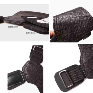 Breathable <b>Half</b> Finger Gym Gloves PU Leather Adjustable Wrist Strap Non <b>Slip</b> Weight Lifting Unisex - Product Image 2