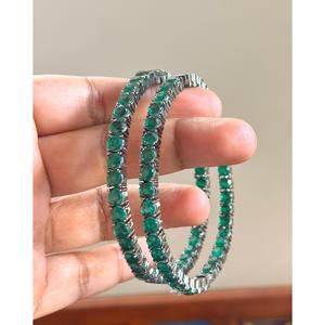 Aretes de Aro Grandes con Acabado Plateado de Primera Calidad y Circonitas, para Mujer, Ideales para Looks de Noche y Fiestas - Product Image 2