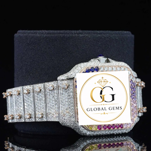 Premium Quality Luxury Iced Out Gold Diamond Watch for Business Parties and Daily Wear Available at Competitive Price from India - Product Image 2
