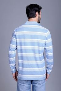Function Mode <b>Mens</b> Professional <b>Shirt</b> Featuring <b>Striped</b> Styling And Comfortable Cotton Construction <b>Long</b> <b>Sleeve</b> - Product Image 2