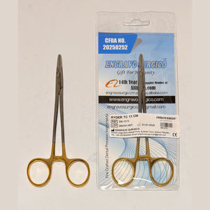 Pinzas Portaagujas Quirúrgicas de Alta Calidad 2026 al por Mayor, Rectas TC, Doradas, 230 mm (9 Pulgadas), Pinzas Ryder TC 13CM - Product Image 2