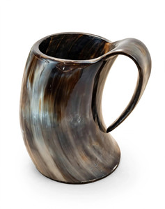 Taza de Cuerno de Búfalo Natural con Grabado de Barco Vikingo Hecho a Mano, Estilo Medieval Vintage, Taza Decorativa para Regalo - Product Image 4