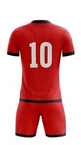 ชุดเสื้อฟุตบอลแบบกำหนดเอง แขนสั้น ยูนิเซ็กซ์ พิมพ์ชื่อทีมและหมายเลข 10 ด้วยเทคนิคฮีททรานเฟอร์ ด้านหน้าระบายความชื้น แห้งเร็ว 100% - Product Image 3
