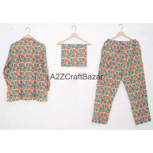 Conjunto de Pijama para Mujer, Diseño Más Vendido, 100% Algodón, Suave y Transpirable, con Cintura Elástica y Mangas Largas - Product Image 4