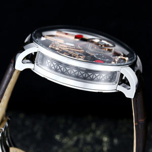 Reloj JC con Bomba de Aceite, Caja de Acero Inoxidable 316L, Movimiento Mecánico Automático, Cristal de Zafiro, Correa de Cuero, Reloj para Hombre - Product Image 5