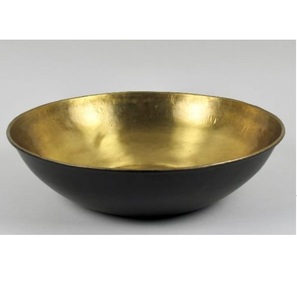 Tazón de metal decorativo curvado a mano para servir alimentos, con acabado brillante, tazón de metal para servir frutas, artículo decorativo para mesa. - Product Image 5